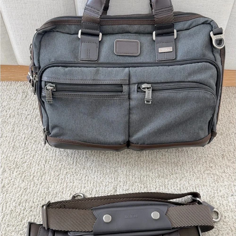 Tumi Charcoal and Espresso Briefcase
